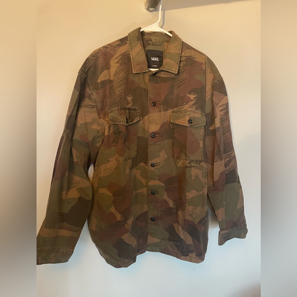 Vans brushed camo shacket